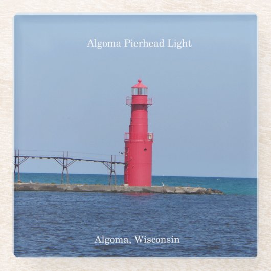 Algoma Pierhead Light glass onderzetter (Voorkant)