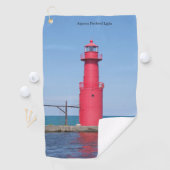 Algoma Pierhead Light golfhanddoek (Insitu)