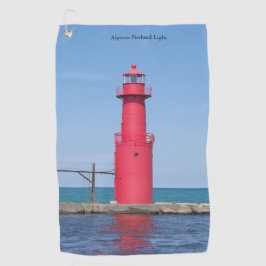 Algoma Pierhead Light-golfhanddoek Golfhanddoek
