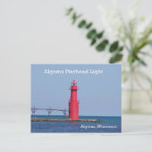 Algoma Pierhead Light-kaart Briefkaart (Staand voorkant)