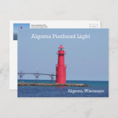 Algoma Pierhead Light-kaart Briefkaart (Voorkant / Achterkant)