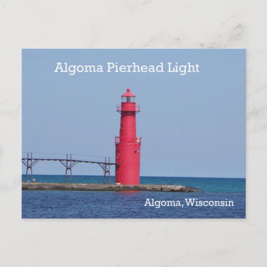Algoma Pierhead Light-kaart Briefkaart (Voorkant)