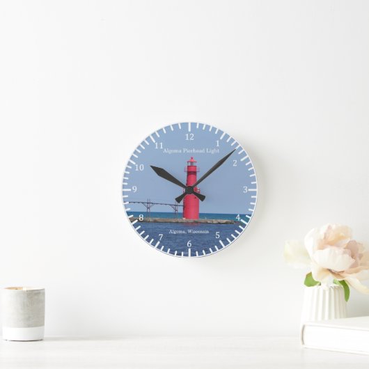 Algoma Pierhead Light-klok Ronde Klok (Huis)