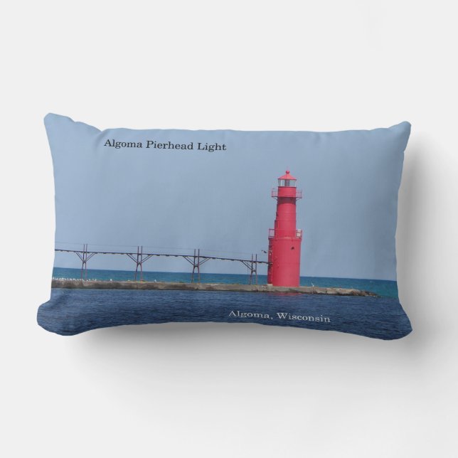 Algoma Pierhead Light lumbar pillow Kussen (Voorkant)