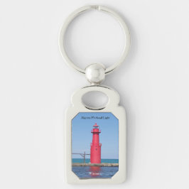 Algoma Pierhead Light metal key chain Sleutelhanger
