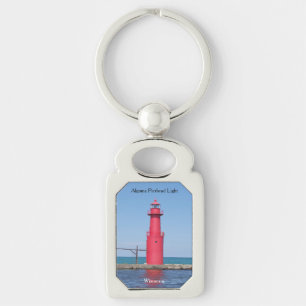Algoma Pierhead Light metal key chain Sleutelhanger