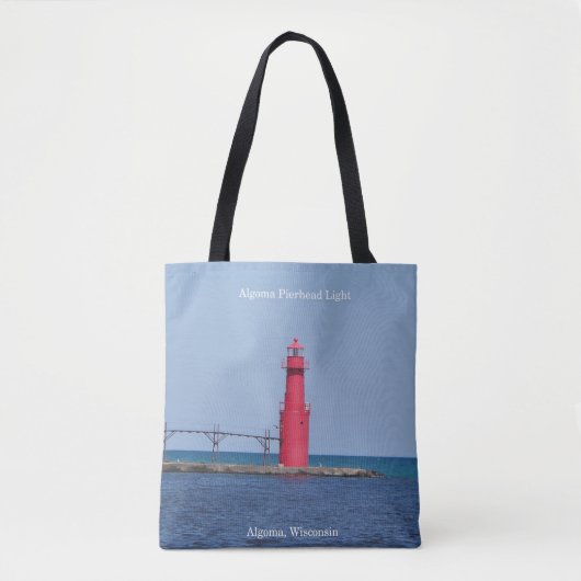 Algoma Pierhead Light over de canvas tas (Voorkant)