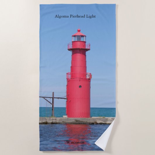 Algoma Pierhead Light strand towel Strandlaken (Voorkant)