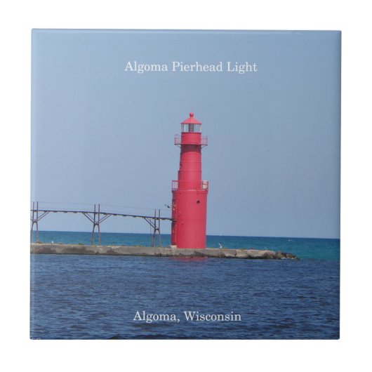 Algoma Pierhead Light tile Tegeltje (Voorkant)