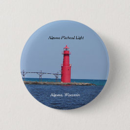 Algoma Pierhead Light-toets Ronde Button 5,7 Cm