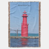 Algoma Pierhead Light woven deken (Voorkant Verticaal)