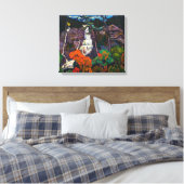 Algoma Waterfall | J.E.H. MacDonald | Canvas Afdruk (Insitu (Slaapkamer))
