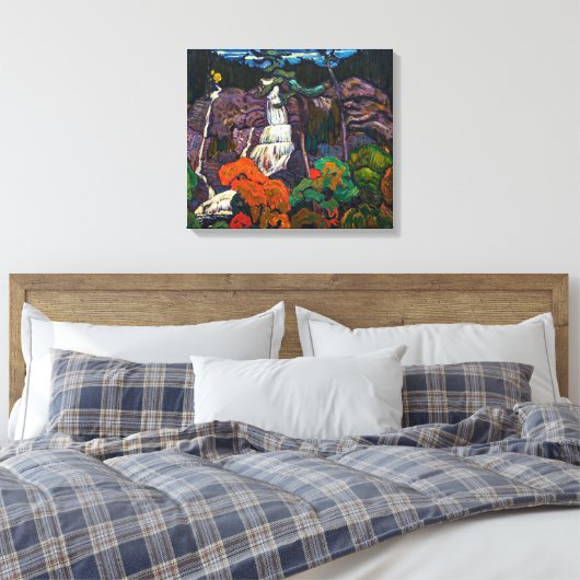 Algoma Waterfall | J.E.H. MacDonald | Canvas Afdruk (Insitu (Slaapkamer))