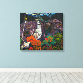 Algoma Waterfall | J.E.H. MacDonald | Canvas Afdruk (Insitu (Houten vloer))