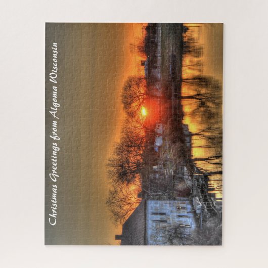 Algoma Wisconsin. kerstcadeautjes Legpuzzel (Verticaal)