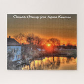 Algoma Wisconsin. kerstcadeautjes Legpuzzel (Horizontaal)