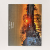 Algoma Wisconsin. Kerstgroet Jigzaag Puzzl Legpuzzel (Verticaal)