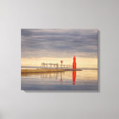 Algoma Wisconsin Lighthouse Canvas Afdruk (Voorkant)