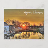 Algoma, Wisconsin Zonsondergang op het Lake Briefk Briefkaart (Voorkant)