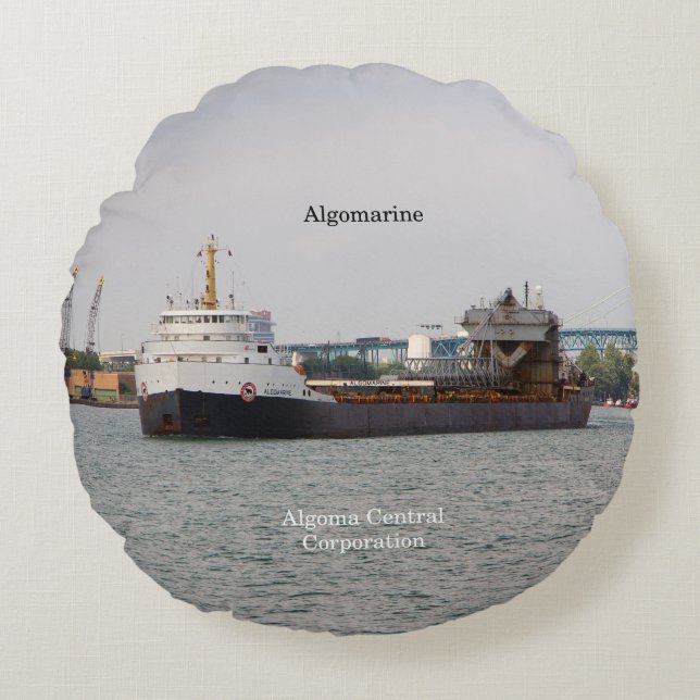 Algomarine ronde kussen (Voorkant)