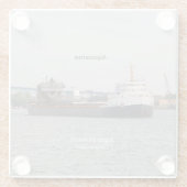 Algomarineglas onderzetter glazen onderzetter (Achterkant)