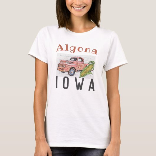 Algona Iowa, vrachtwagen T-shirt (Voorkant)