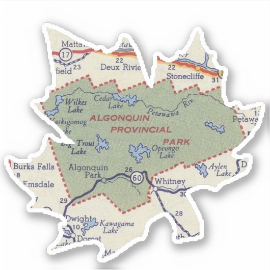 Algonoquin Provincial Park Sticker (Voorkant)