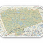 Algonquin Park  kaart Sticker (Voorkant)