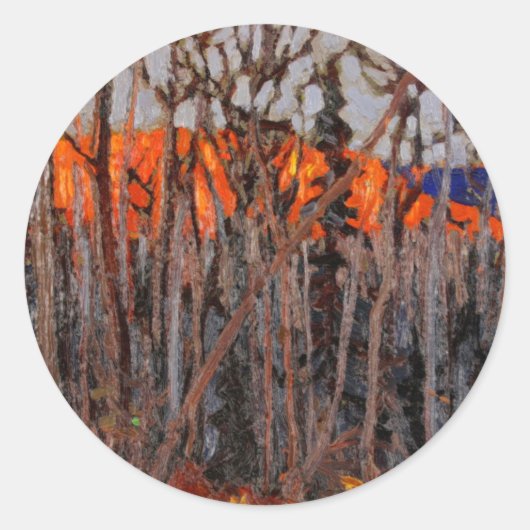 Algonquin Park Ronde Sticker (Voorkant)