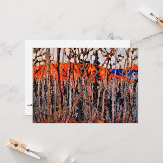 Algonquin Park, schilderij van Tom Thomson Kaart (Voorkant / Achterkant in situ)