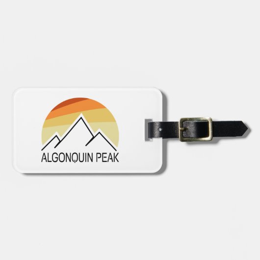 Algonquin Peak Retro Bagagelabel (Voorkant horizontaal)