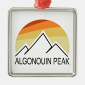 Algonquin Peak Retro Metalen Ornament (Voorkant)