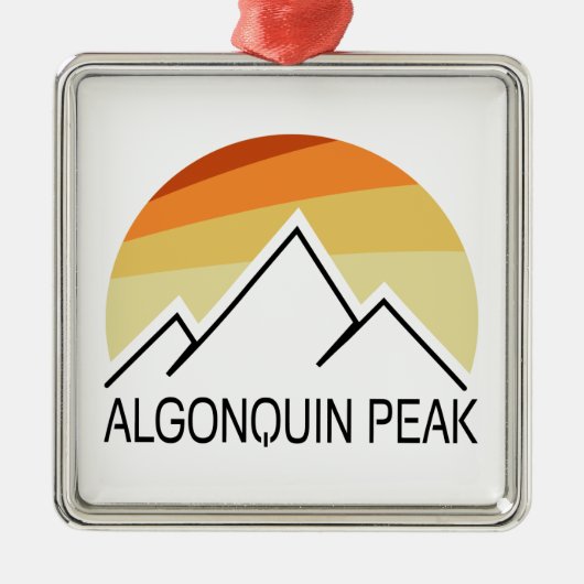 Algonquin Peak Retro Metalen Ornament (Voorkant)
