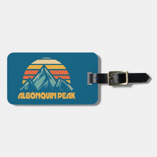Algonquin Peak Retro Turquoise Bagagelabel (Voorkant horizontaal)