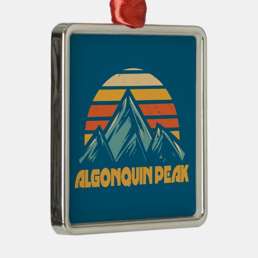 Algonquin Peak Retro Turquoise Metalen Ornament (Rechts)