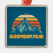 Algonquin Peak Retro Turquoise Metalen Ornament (Voorkant)