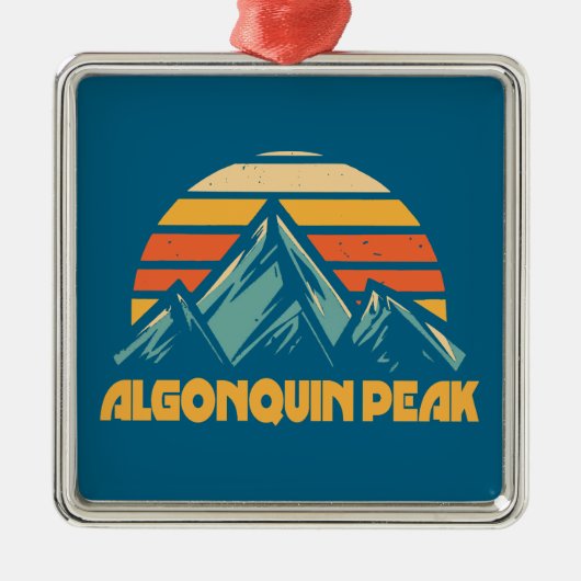 Algonquin Peak Retro Turquoise Metalen Ornament (Voorkant)