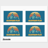 Algonquin Peak Retro Turquoise Rechthoekige Sticker (Vel)