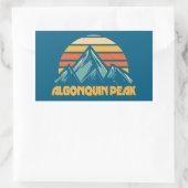 Algonquin Peak Retro Turquoise Rechthoekige Sticker (Tas)