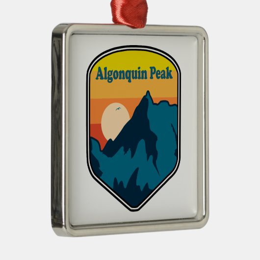 Algonquin Peak Sunrise Metalen Ornament (Rechts)
