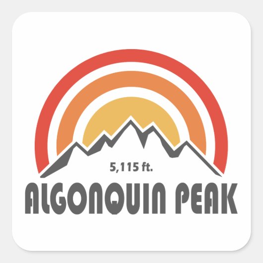 Algonquin Peak Vierkante Sticker (Voorkant)