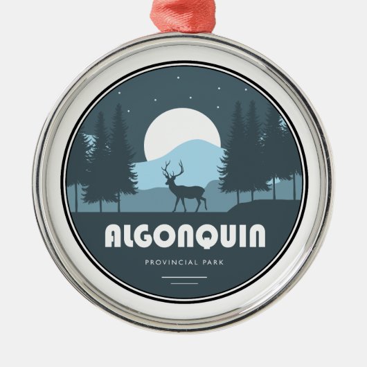 Algonquin Provinciaal Park Herten Metalen Ornament (Voorkant)