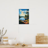 Algonquin Provincial Park Reis Kunst Vintage Poster (Keuken)