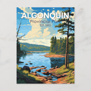 Algonquin Provincial Park Reizen Kunst Vintage Briefkaart