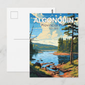 Algonquin Provincial Park Reizen Kunst Vintage Briefkaart (Voorkant / Achterkant)