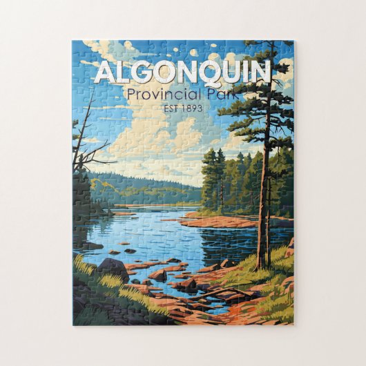 Algonquin Provincial Park Reizen Kunst Vintage Legpuzzel (Verticaal)
