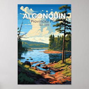 Algonquin Provincial Park Reizen Kunst Vintage Poster