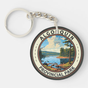 Algonquin Provincial Park Reizen Kunst Vintage Sleutelhanger