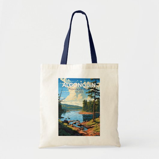 Algonquin Provincial Park Reizen Kunst Vintage Tote Bag (Voorkant)