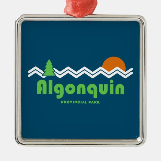 Algonquin Provincial Park Retro Metalen Ornament (Voorkant)